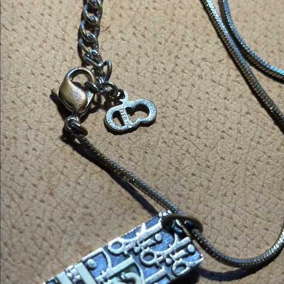 Dior Trotter Blue and White Number 2 Silver Necklace with Pendant - Picture 7 of 8